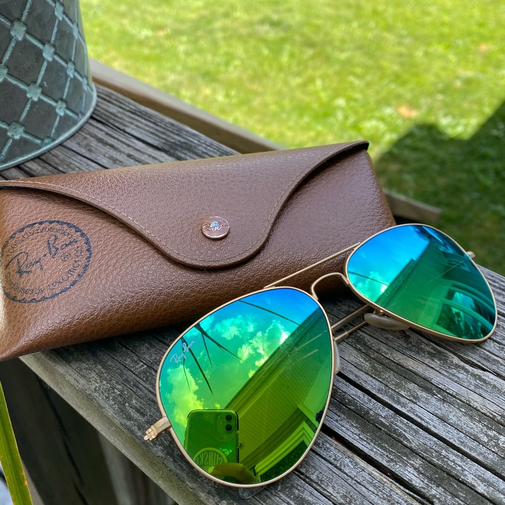 Ray-Ban Aviator Green-Mirrored